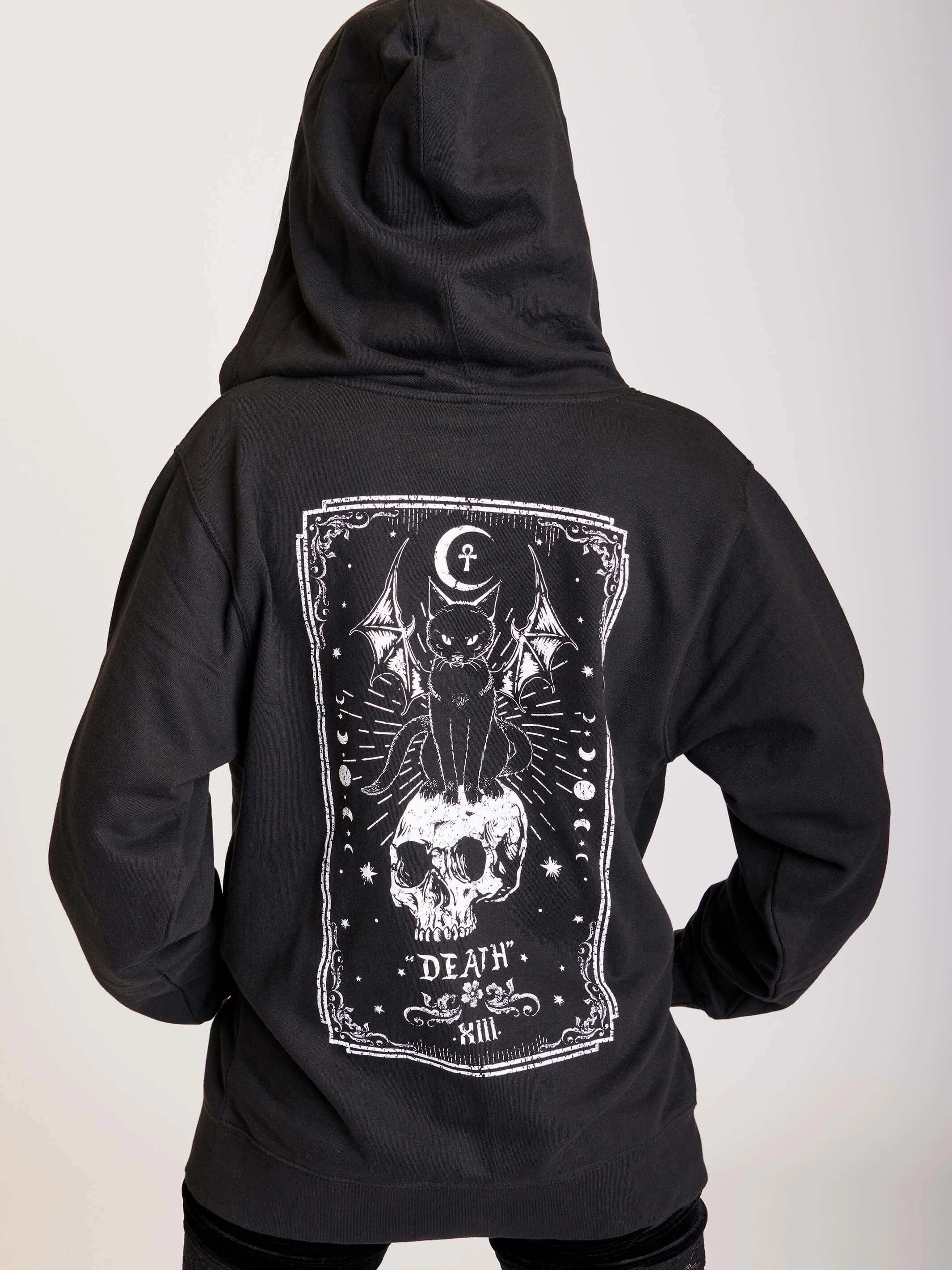 Death Tarot Zip Up Hoodie CollapsibleFrame