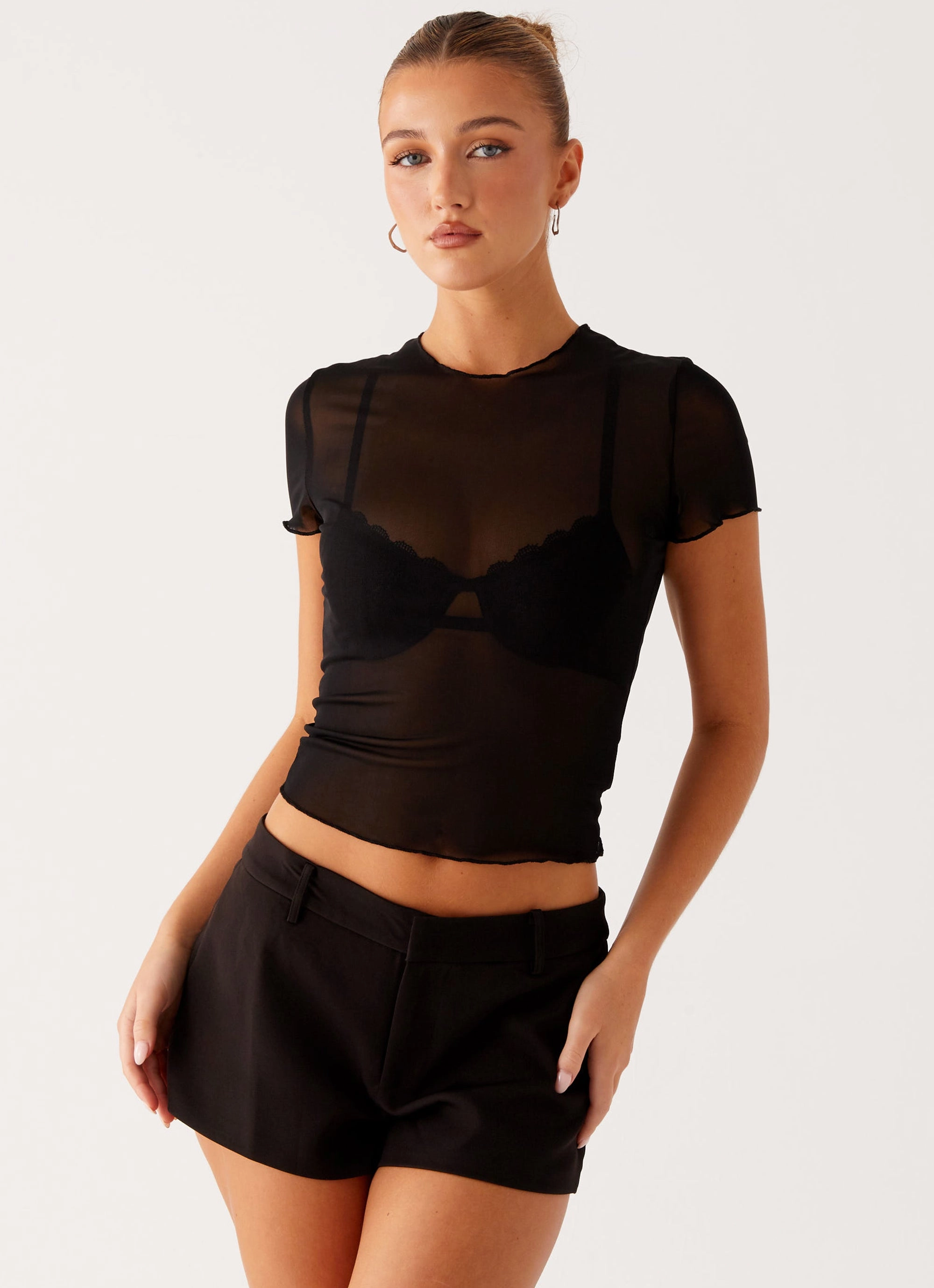 Freedom Mini Shorts - Black moisture - wicking healthcare industry