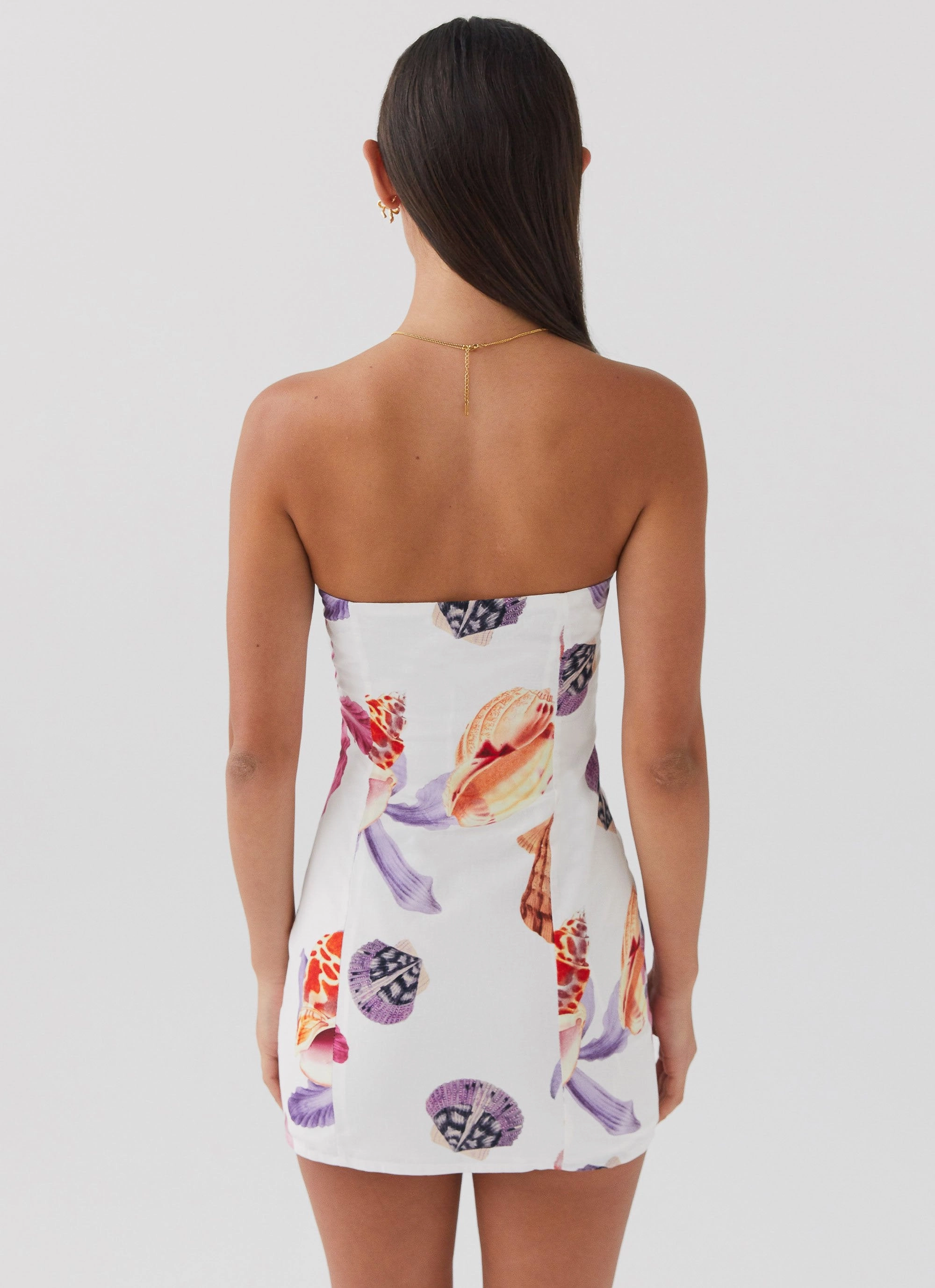 Subtle Detail Freya Linen Mini Dress - Seaside Bouquet