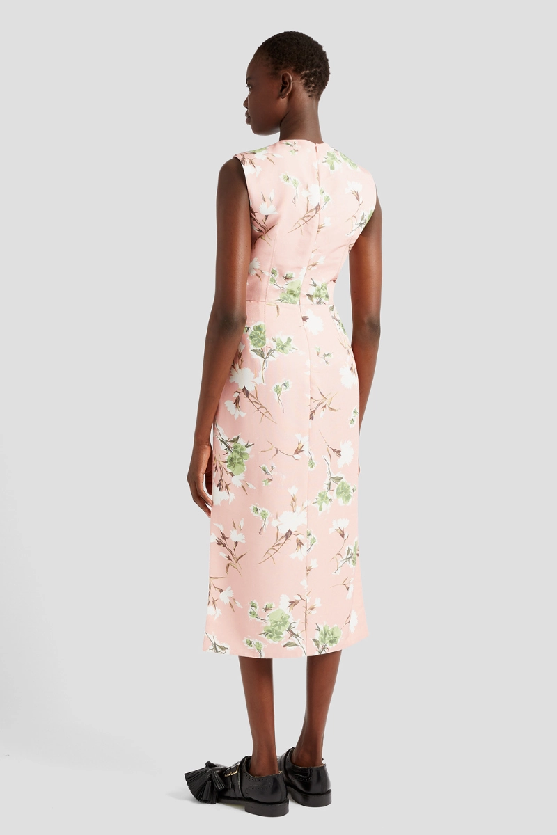 Sleeveless Midi Pencil Dress Work Flex