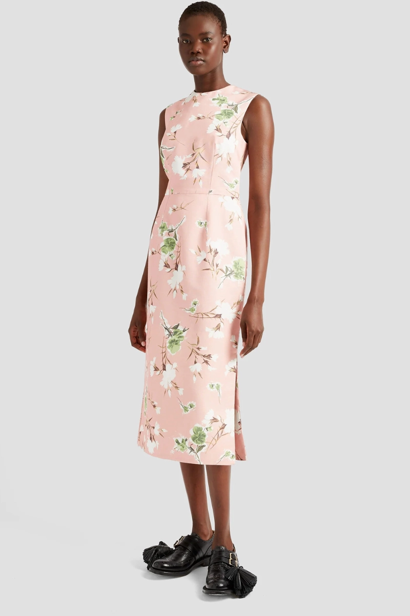 Sleeveless Midi Pencil Dress Gentle Shine Love Glow