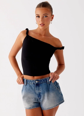 Frida Denim Shorts - Vintage Wash Blue Heat Ready Layer Ready