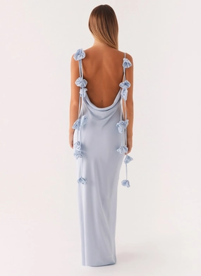 Simona Maxi Dress - Pastel Blue Mid Fit