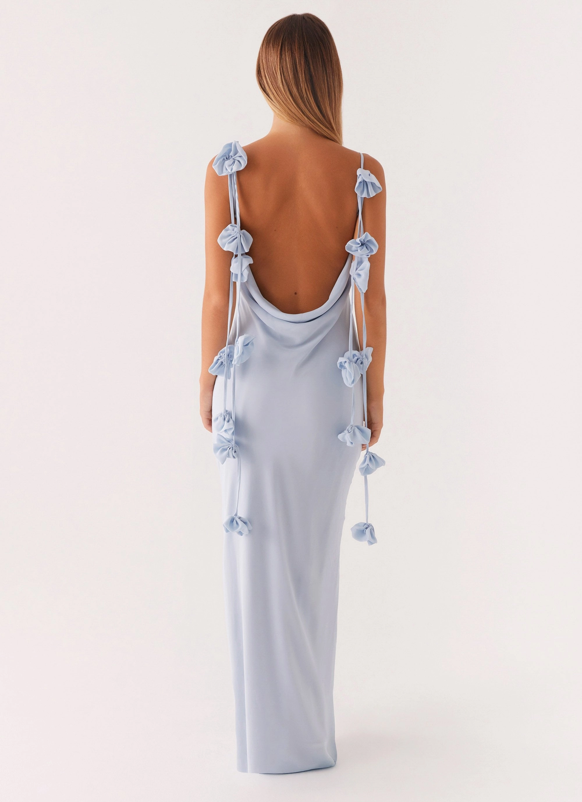 Simona Maxi Dress - Pastel Blue Mid Fit