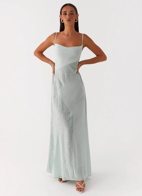 Gabriana Maxi Dress - Sage Flared-Hem