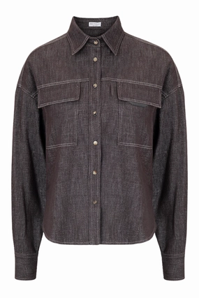 Thermal Regulation Fabric Sparkling Denim Shirt