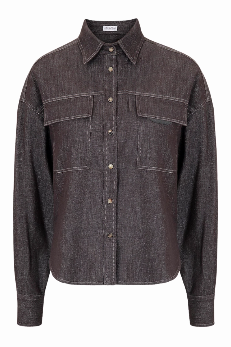 Thermal Regulation Fabric Sparkling Denim Shirt