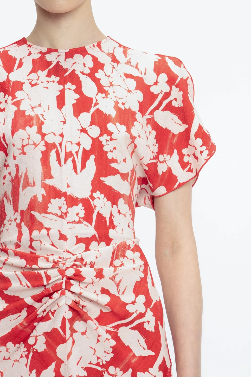 Gathered Waist Midi Dress Work Appropriate Relaxed Mood