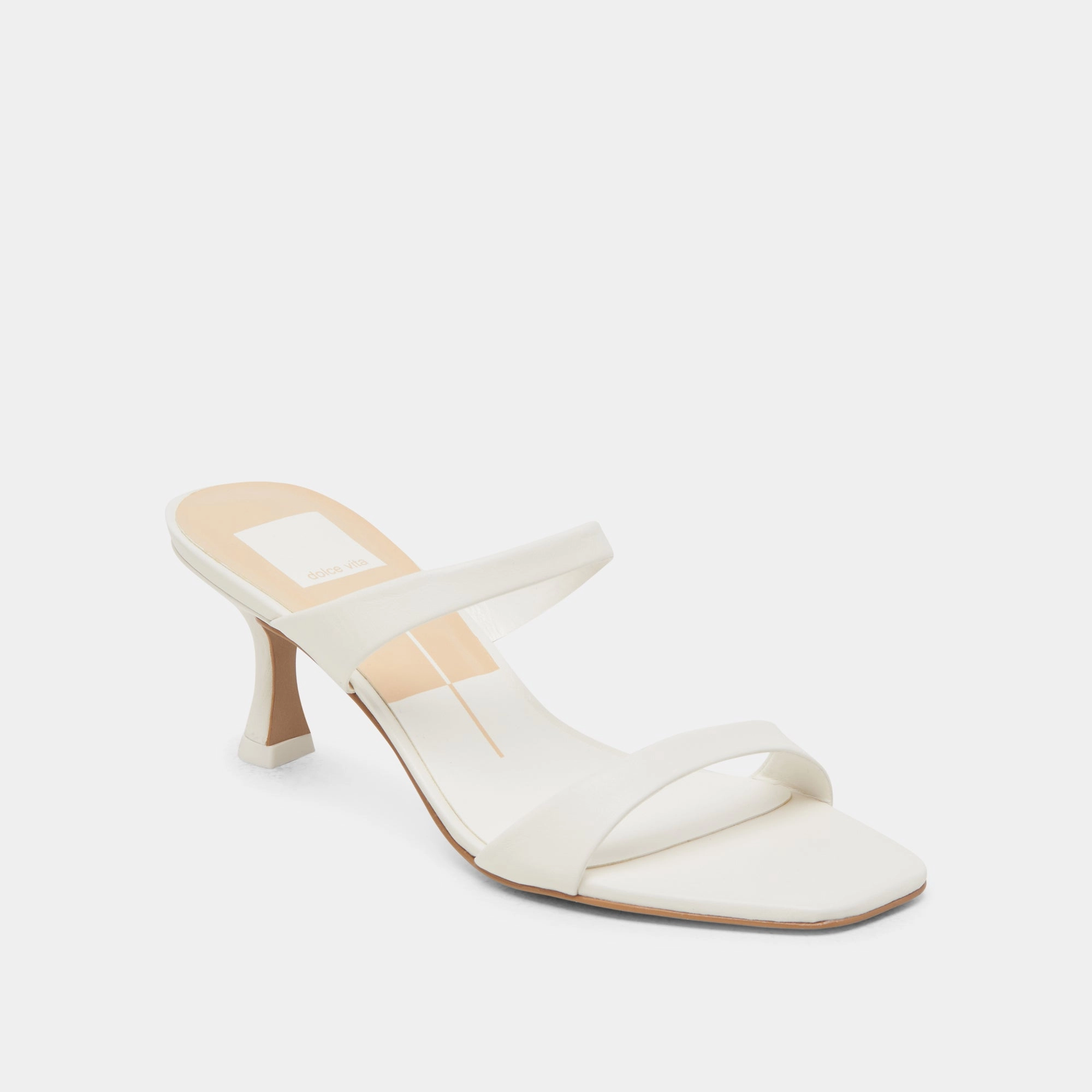 Glamour Sandals Final Pick GENORA HEELS WHITE LEATHER