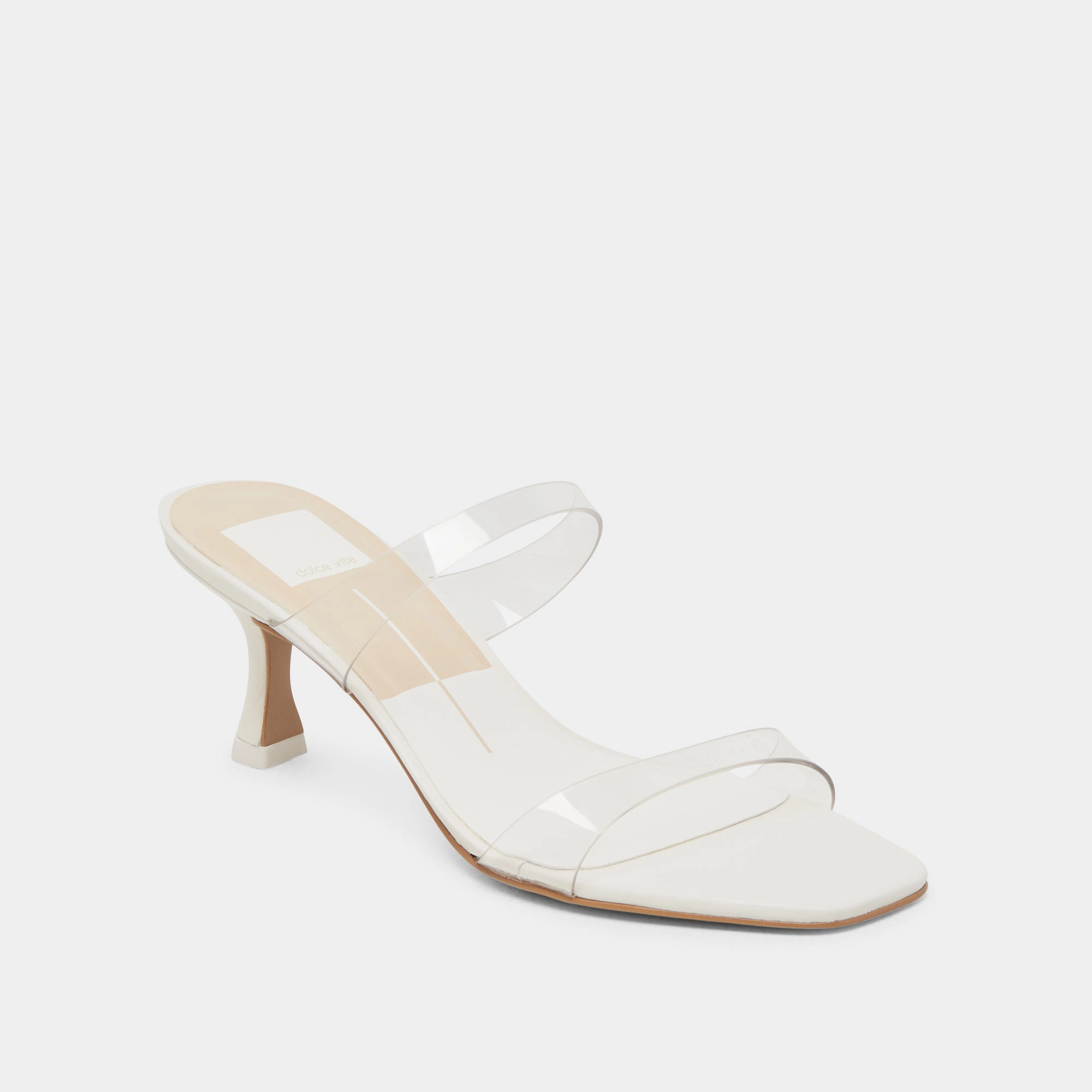 Delicate Heel Grace Spark GENORA WIDE HEELS CRYSTAL VINYL