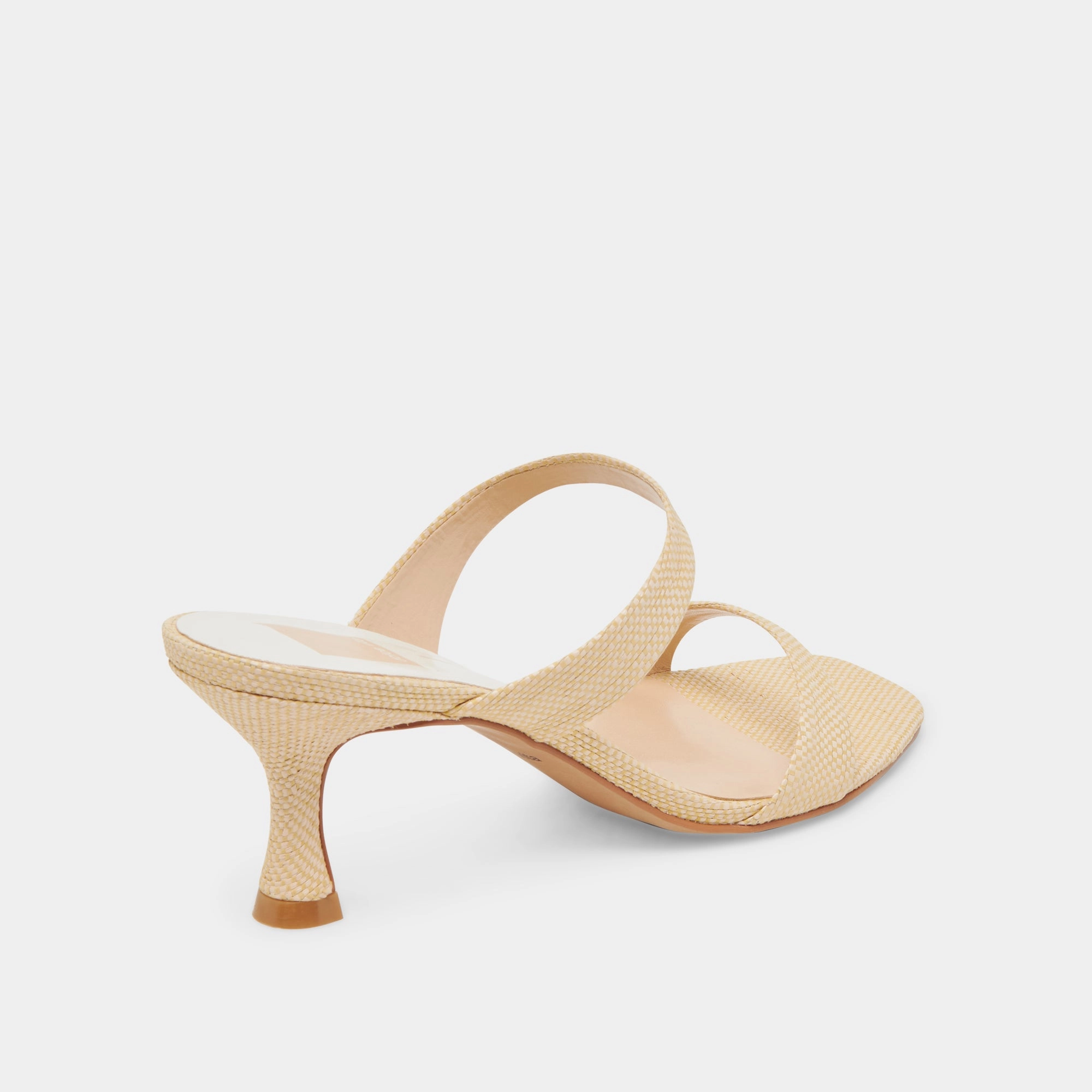Brunch Spark GENORA WIDE HEELS LT NATURAL WOVEN RAFFIA