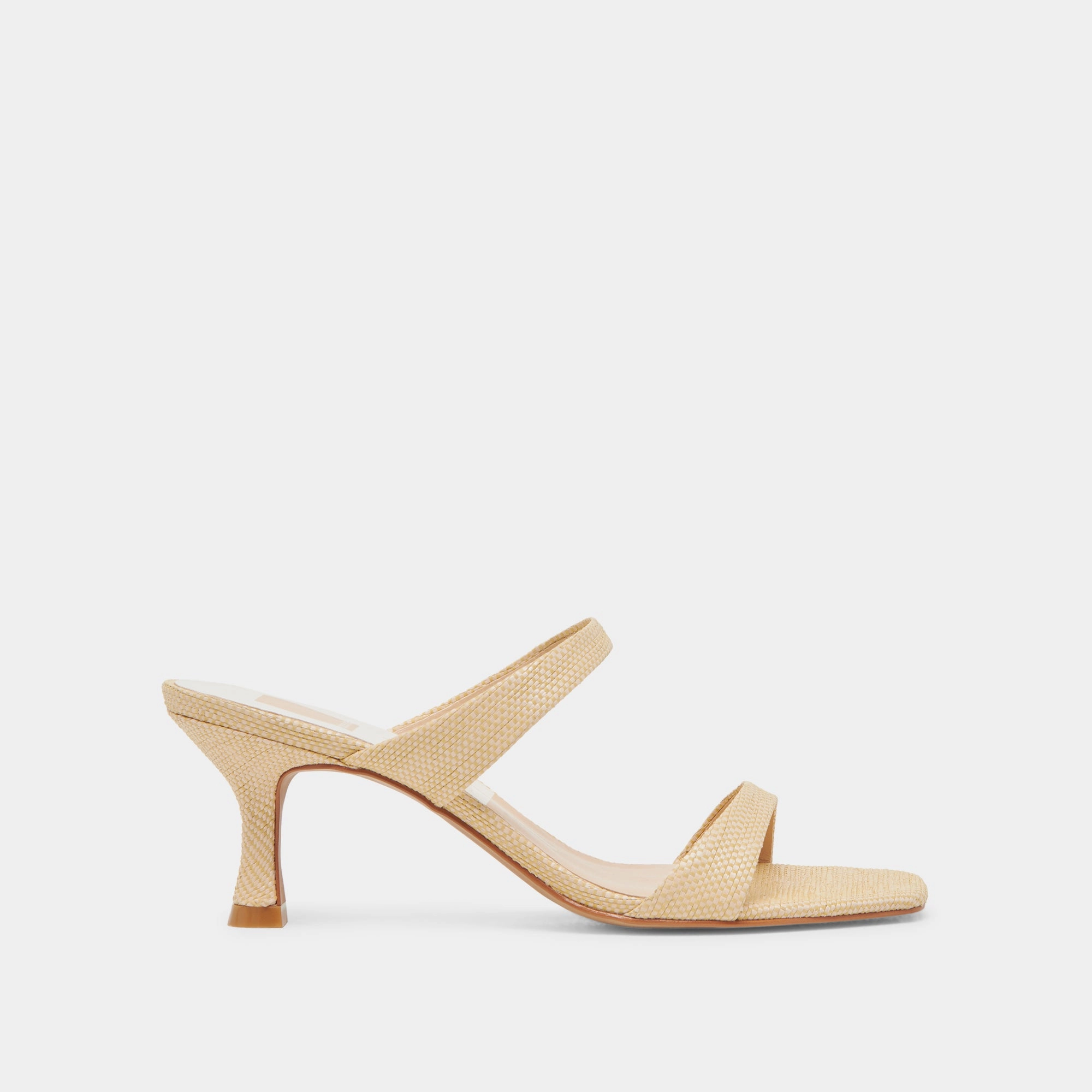 GENORA WIDE HEELS LT NATURAL WOVEN RAFFIA Box Guard