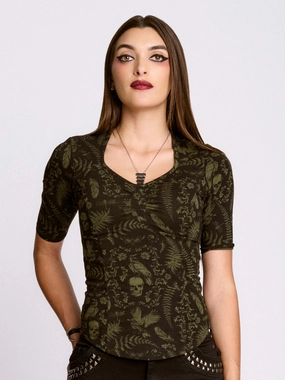 Modern Design Daily Casual Gilded Age Sweetheart Top