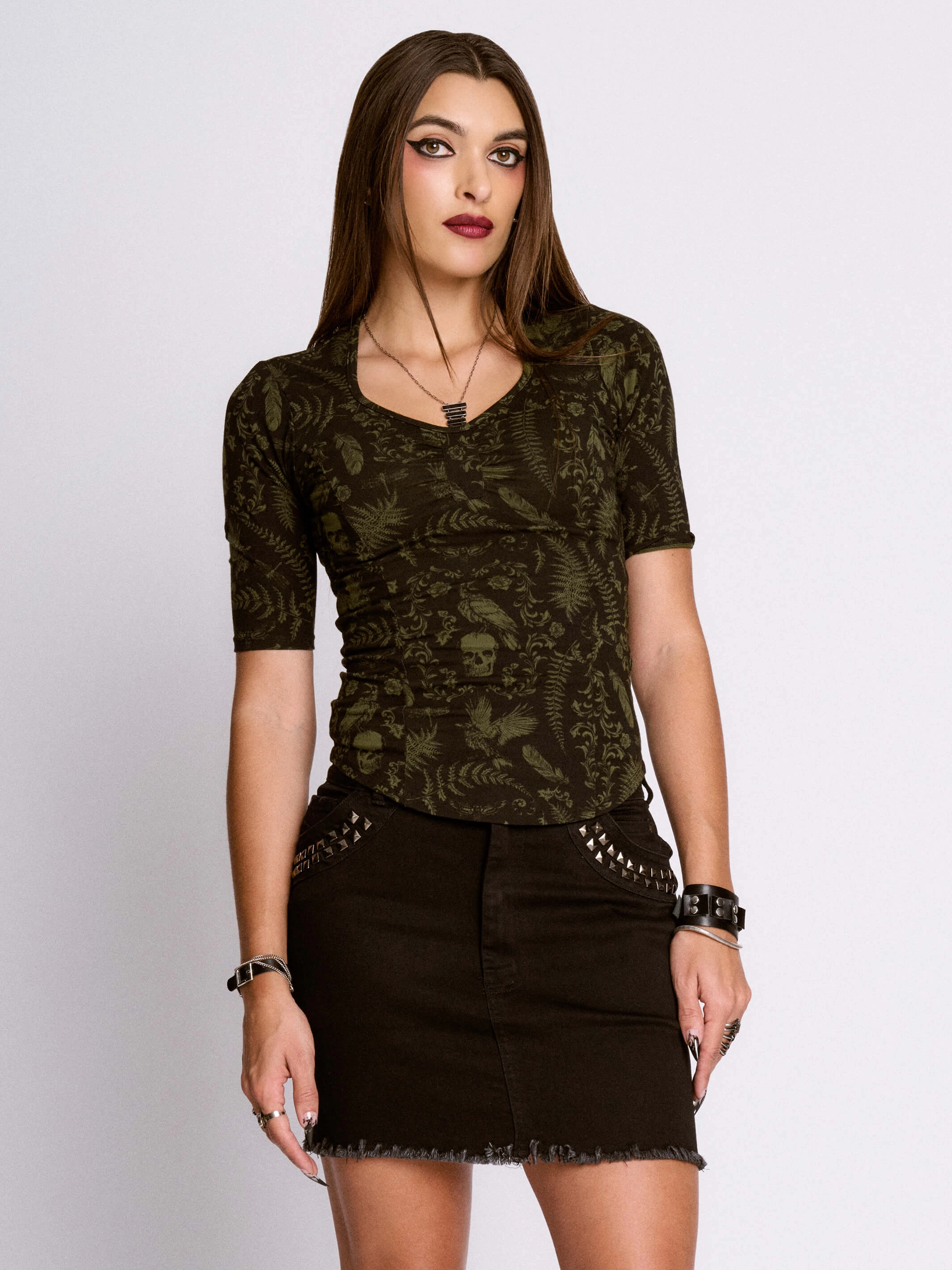 High Density Cotton Gilded Age Sweetheart Top