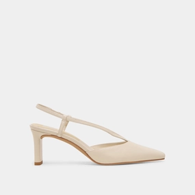 Effortless Comfort Timeless Wear GINAY HEELS BONE LEATHER
