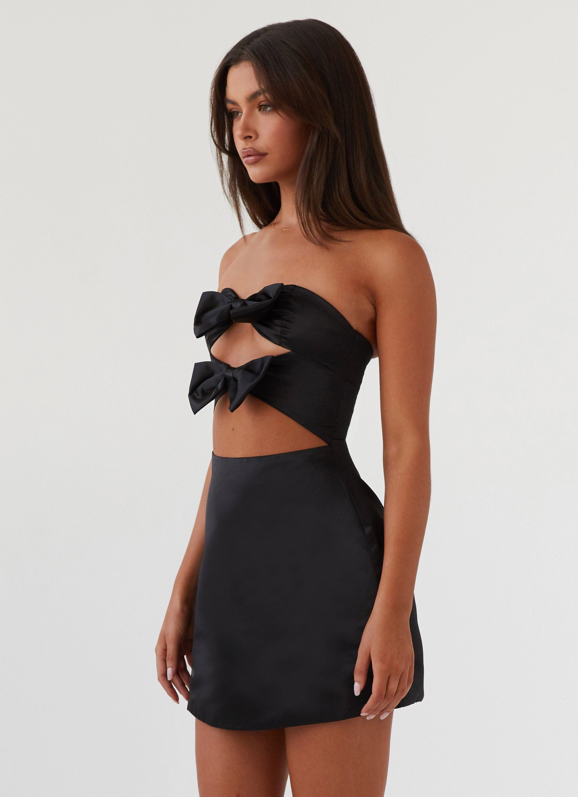 Girl Crush Bow Mini Dress - Black Snag-Resistant Comfortable casual dress