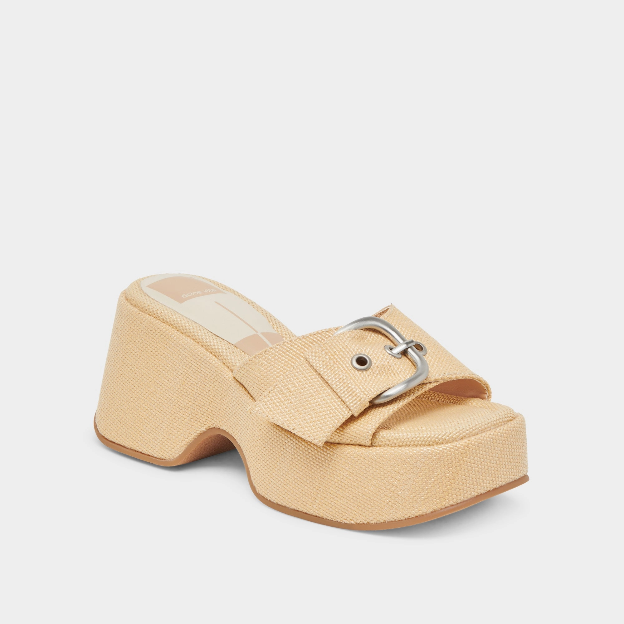 Paris Chic GISEL HEELS LT NATURAL WOVEN RAFFIA