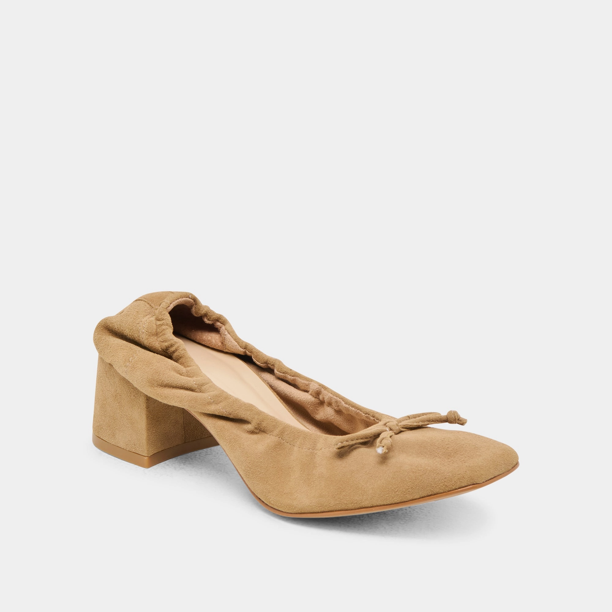 Stylish Comfort Street Guard KARMIN HEELS DK TAUPE SUEDE