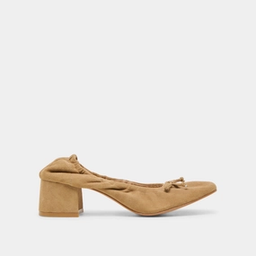 KARMIN HEELS DK TAUPE SUEDE Party Proof Chic Finish