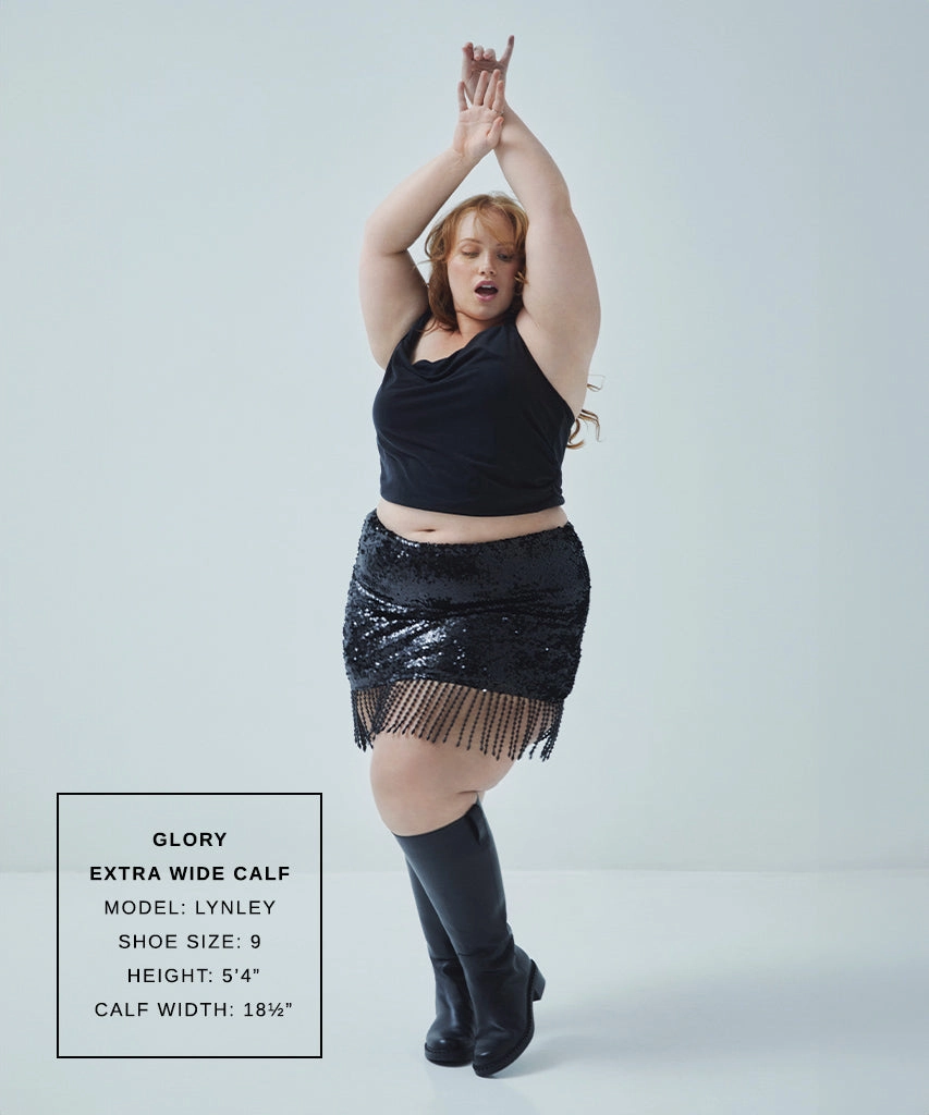 High-Performance Footwear Premium Leather Upgrade GLORY H2O EXTRA WIDE CALF BOOTS BLACK LEATHER