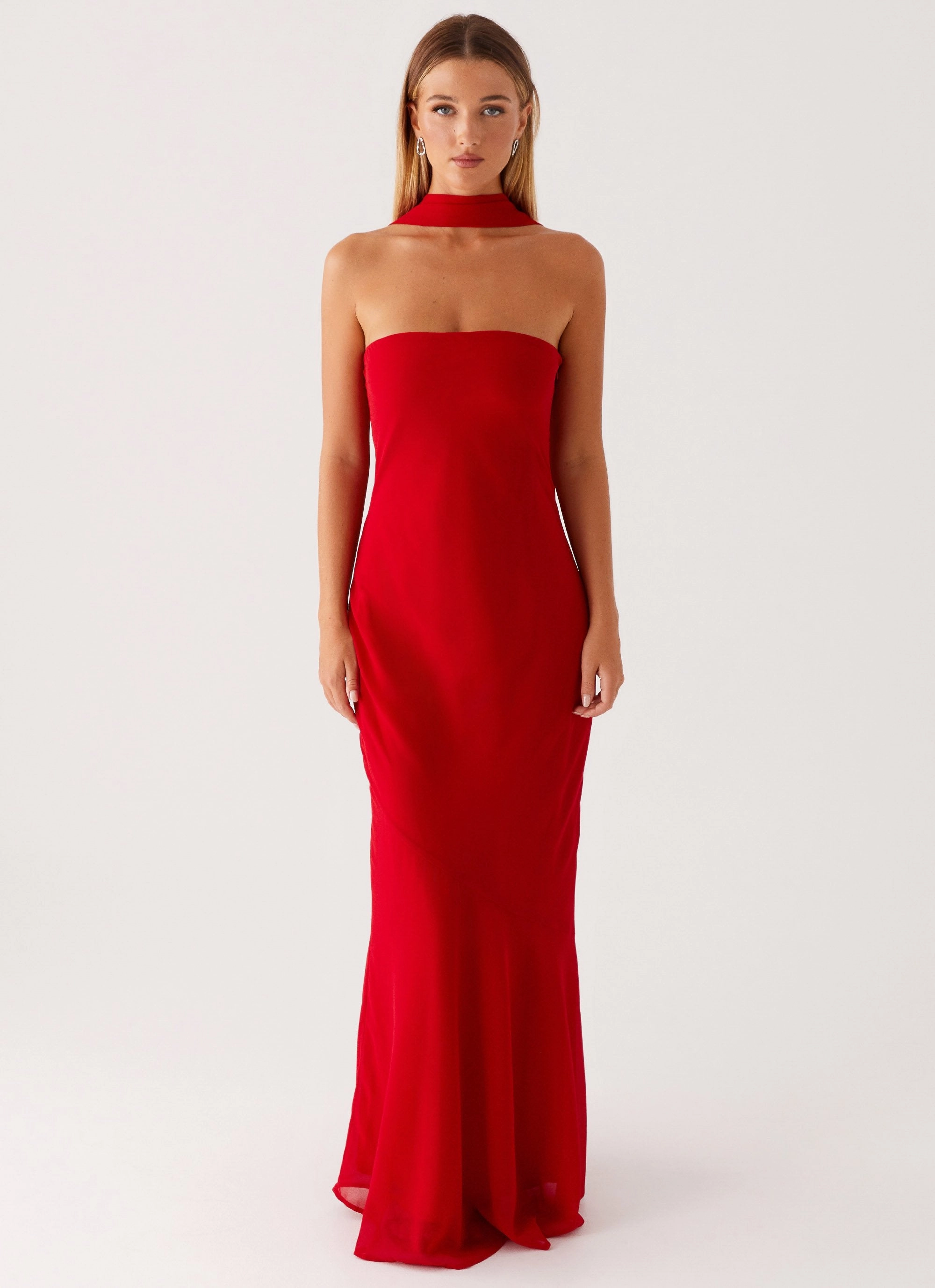 Season Ready Under The Pagoda Maxi Dress - Red