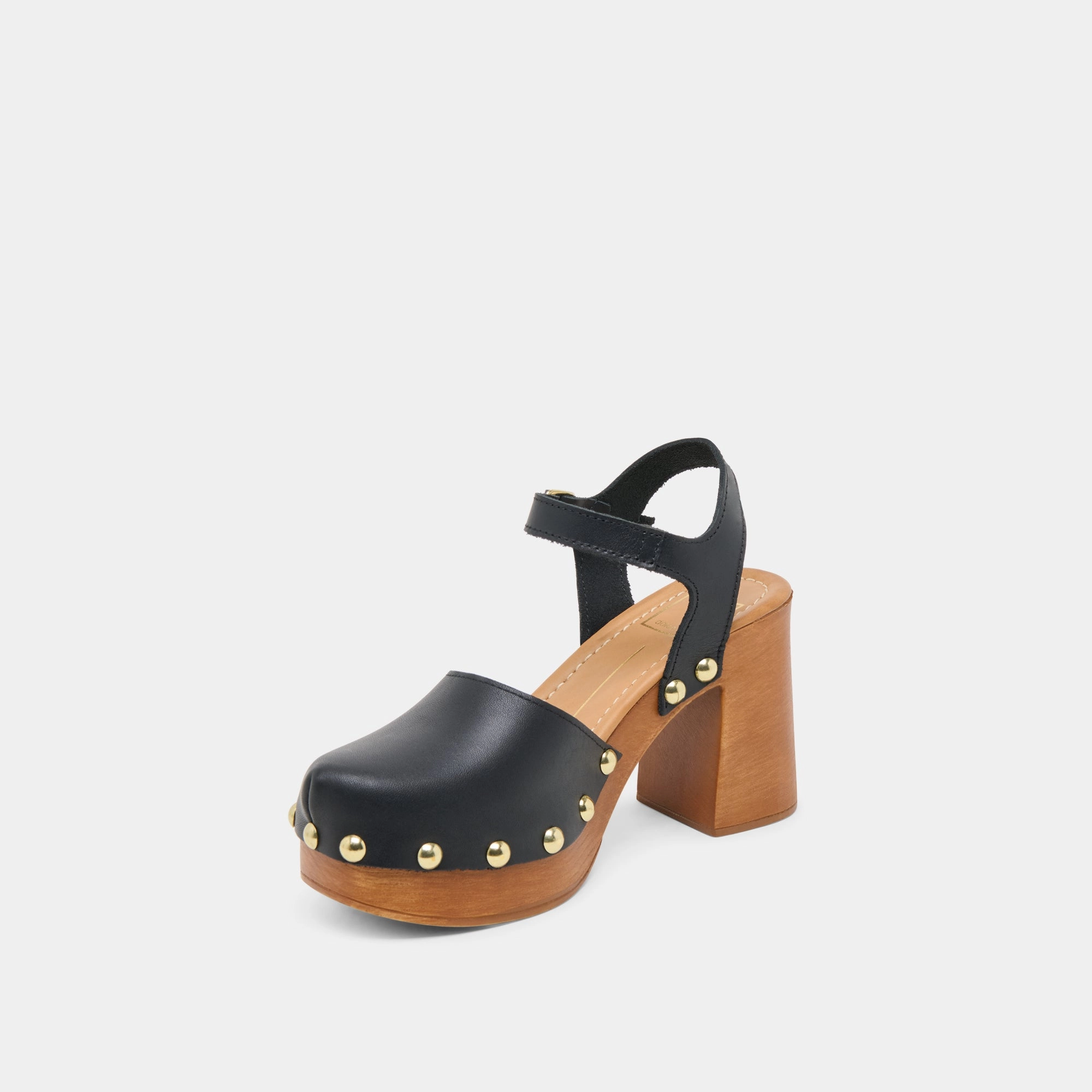 Photo Ready CLOVER HEELS BLACK LEATHER