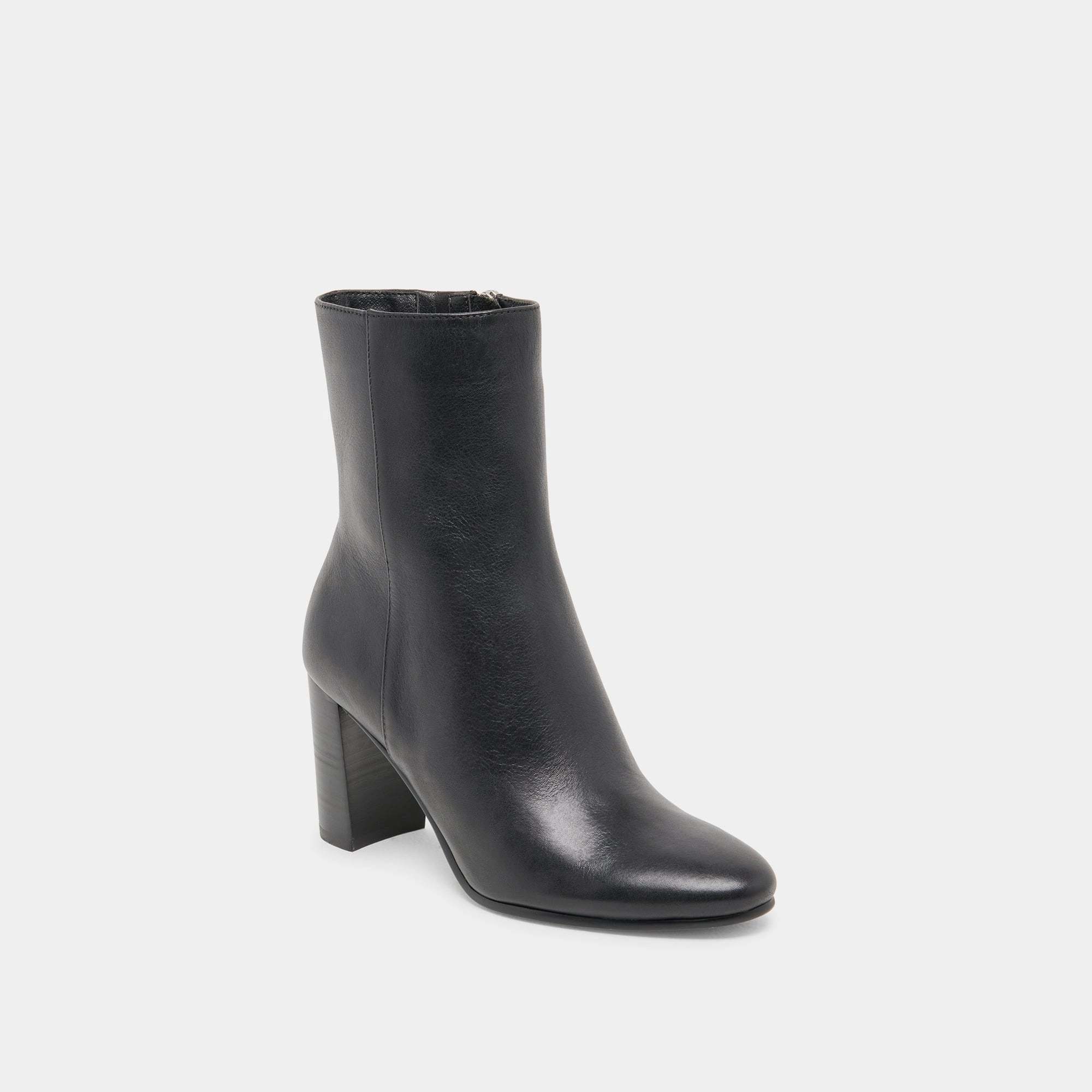 SUZY BOOTIES BLACK LEATHER Protective Finish Morning Walk