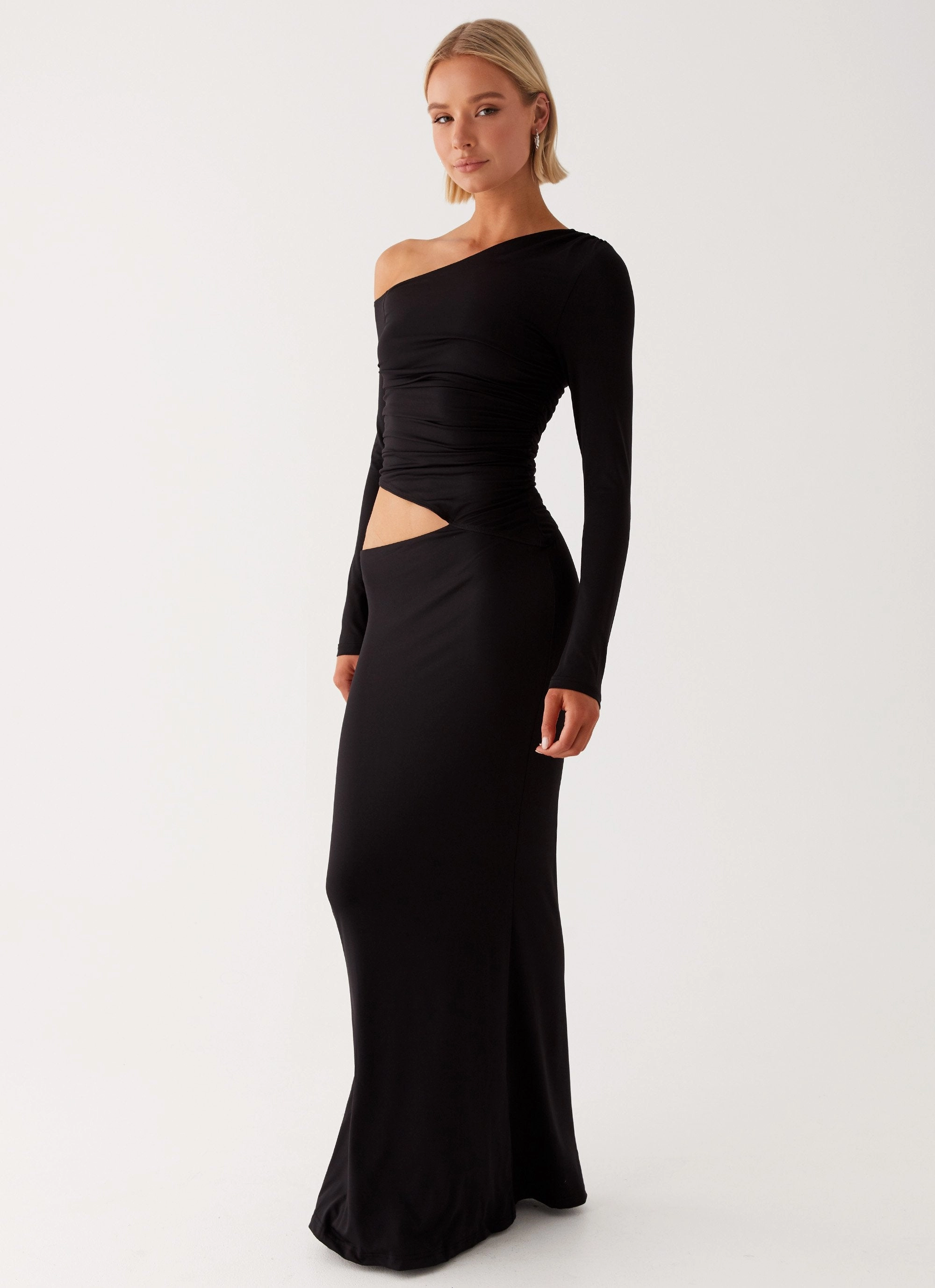 Good Vibrations Maxi Dress - Black Bright-colored piece