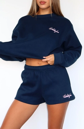 Anti Slip Waist Grip Got What You Need Lounge Shorts Navy