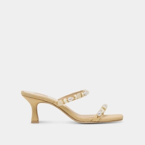 Classic Fit GRASON HEELS LT NATURAL RAFFIA