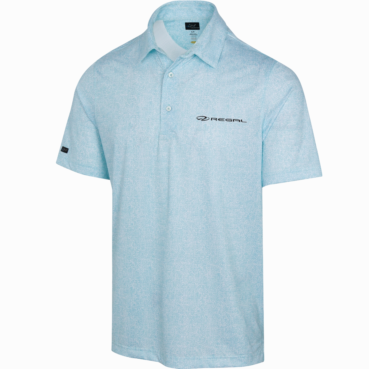 Trendy Casual Greg Norman Light Blue Coral Print Polo