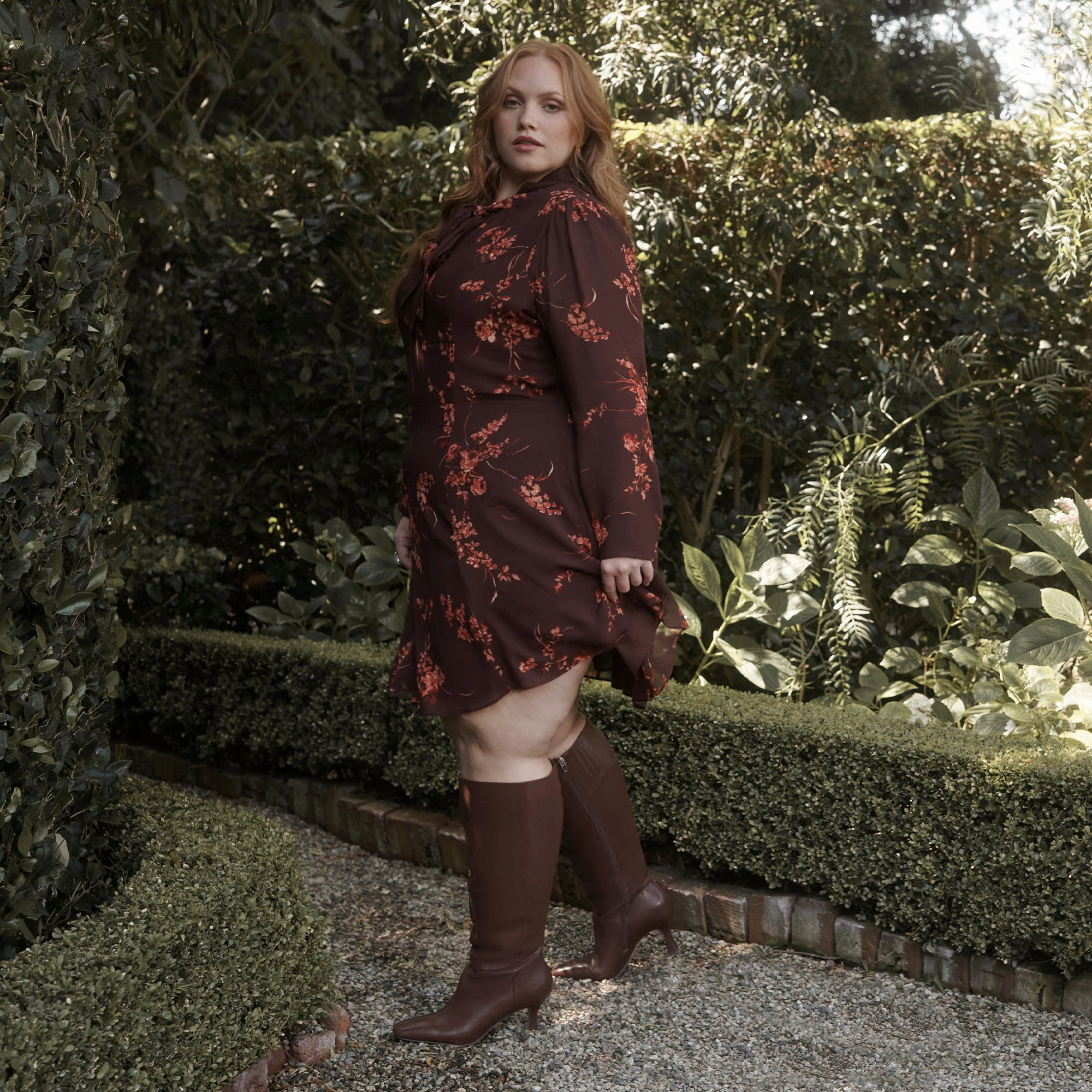 Rain Adventure Breathable Weather Resistant User GYRA EXTRA WIDE CALF BOOTS CHOCOLATE LEATHER