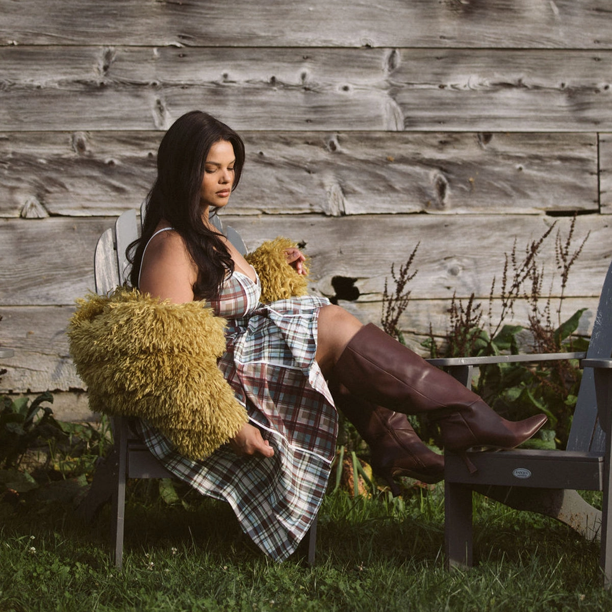 GYRA WIDE CALF BOOTS CHOCOLATE LEATHER Day To Night Leather Material