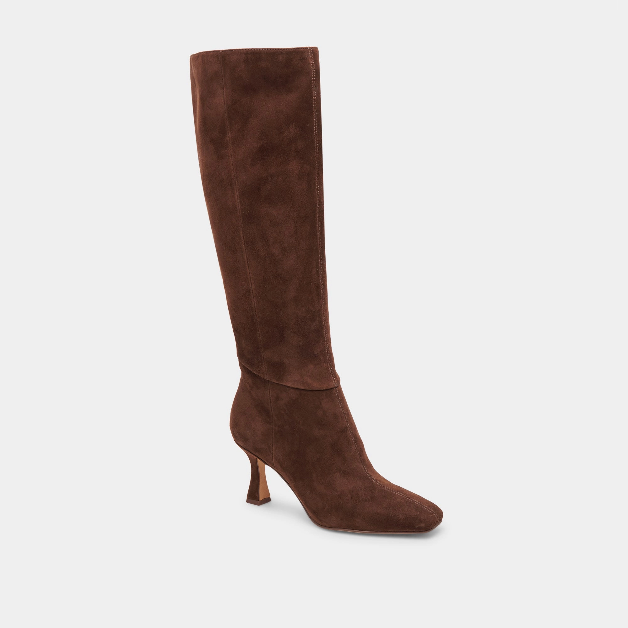 GYRA WIDE CALF BOOTS DK BROWN SUEDE Heavy Use