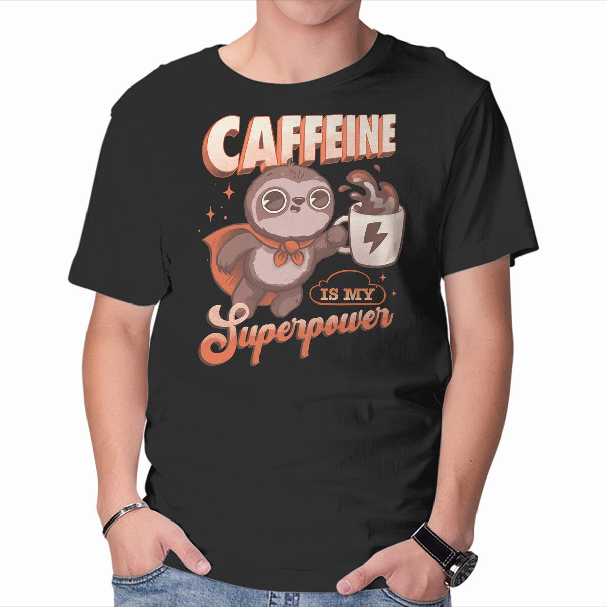 Ribbed collar Midweight Knit Caffeine Is My Superpower