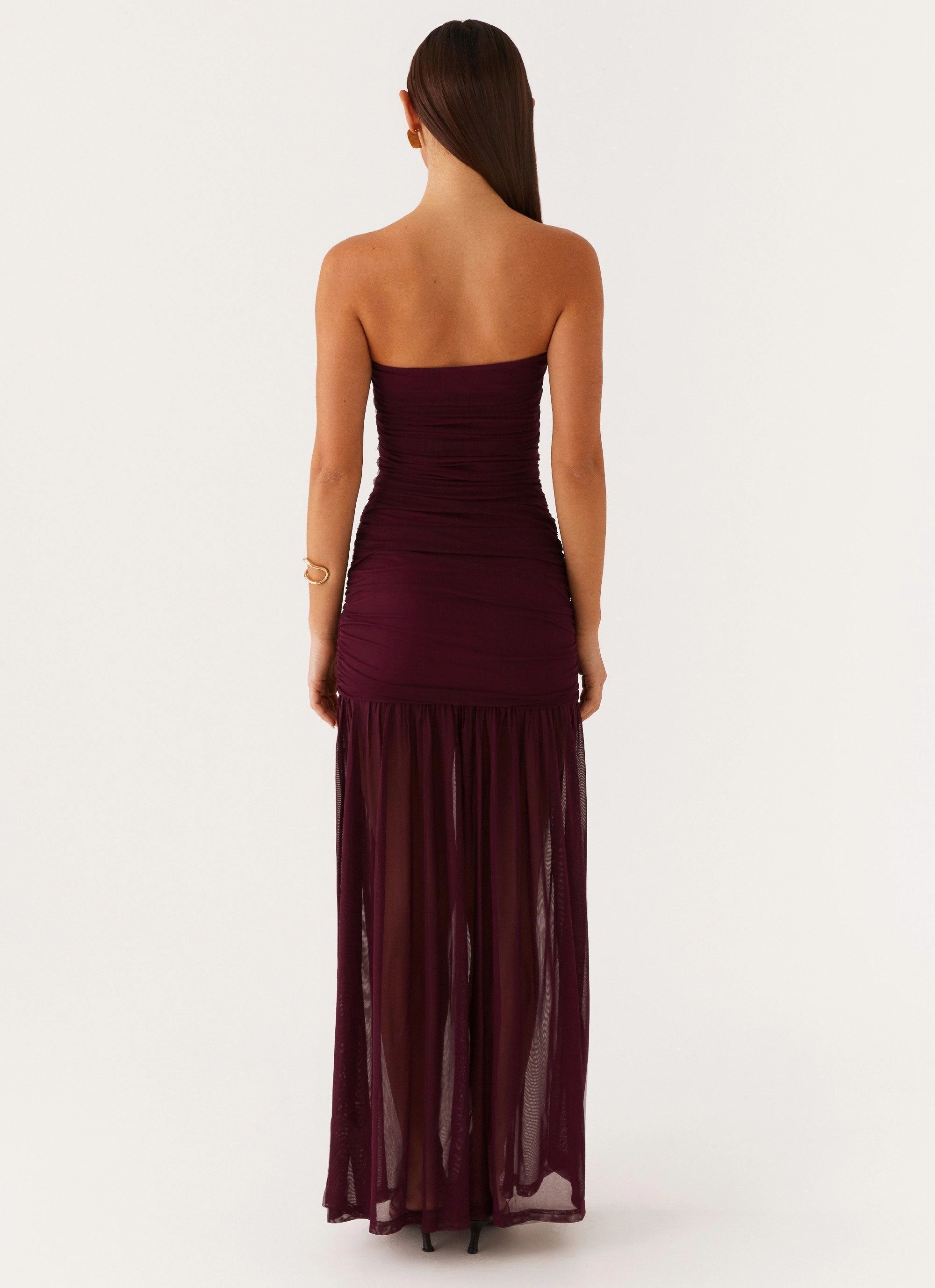 Silky texture Savaya Maxi Dress - Mulberry