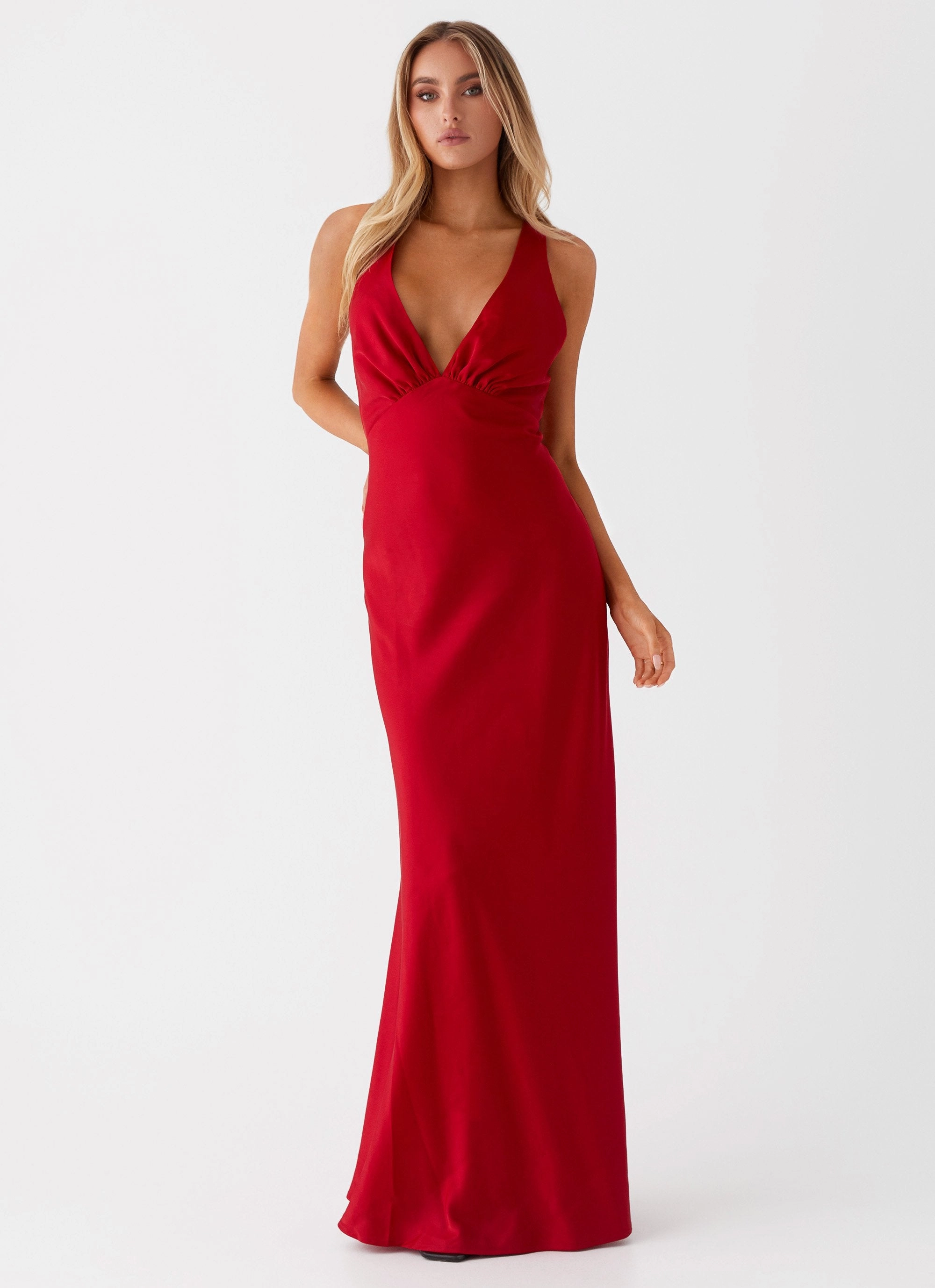 Slyvia Maxi Dress - Red Contemporary Wear