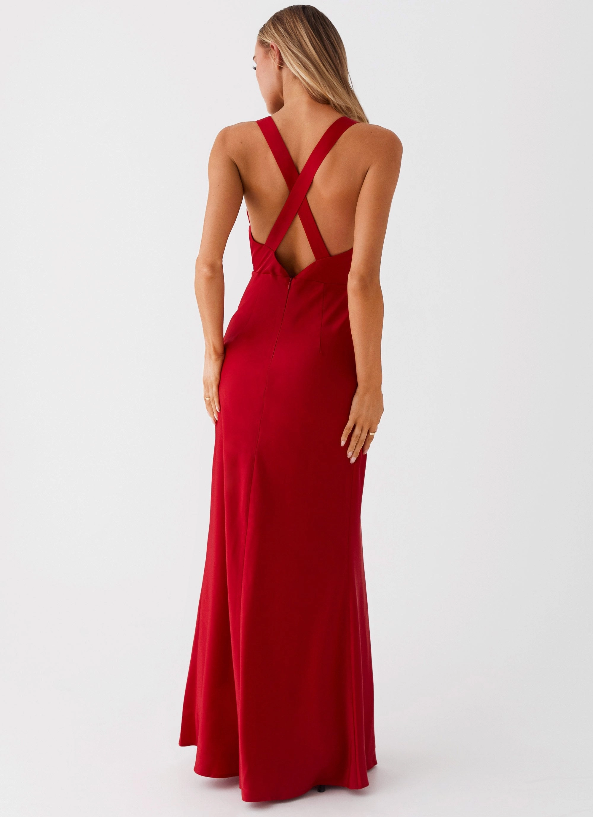 Slyvia Maxi Dress - Red Flattering Comfort Wear