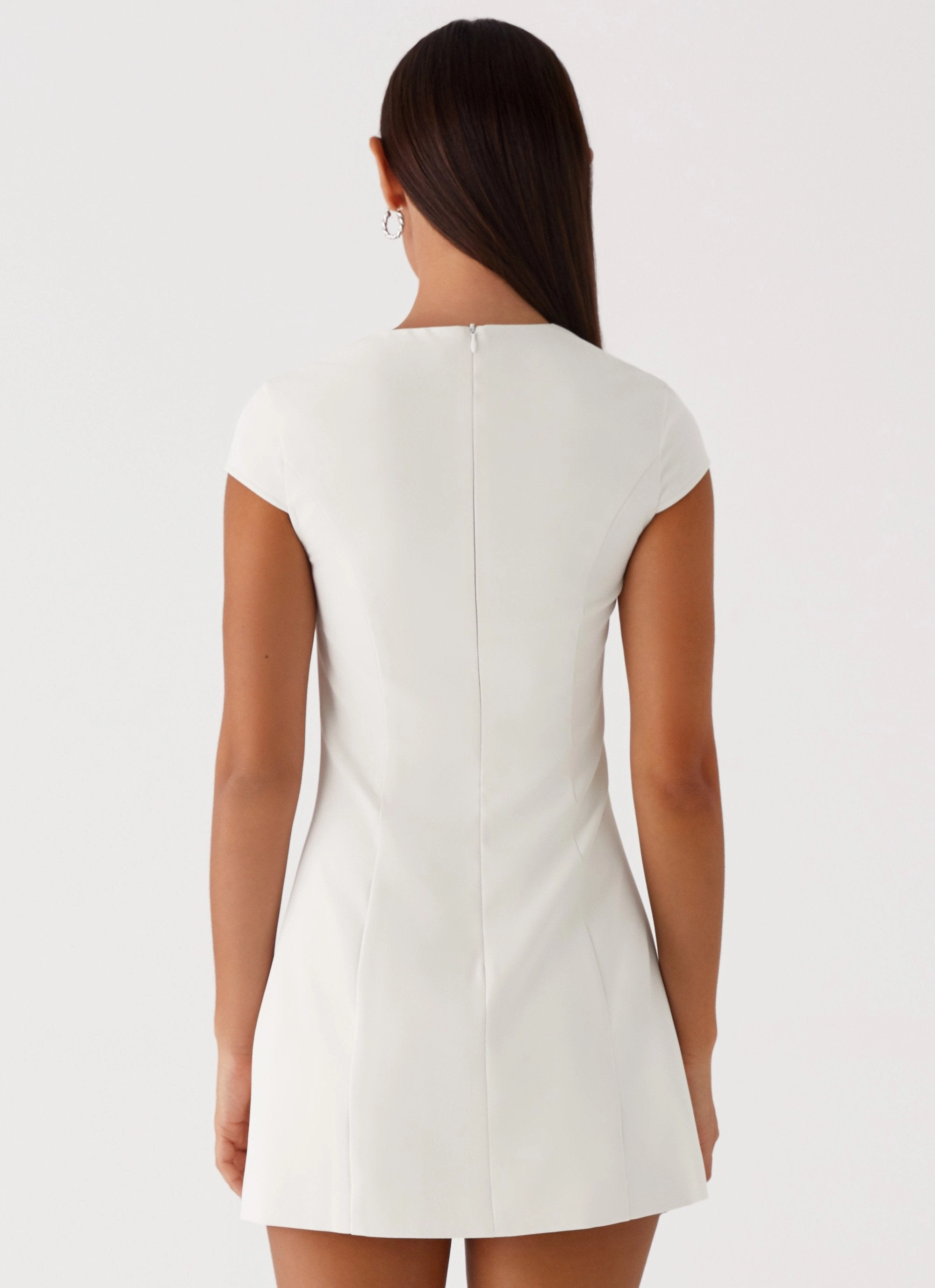 Harriet Mini Dress - Off White Easy Flow