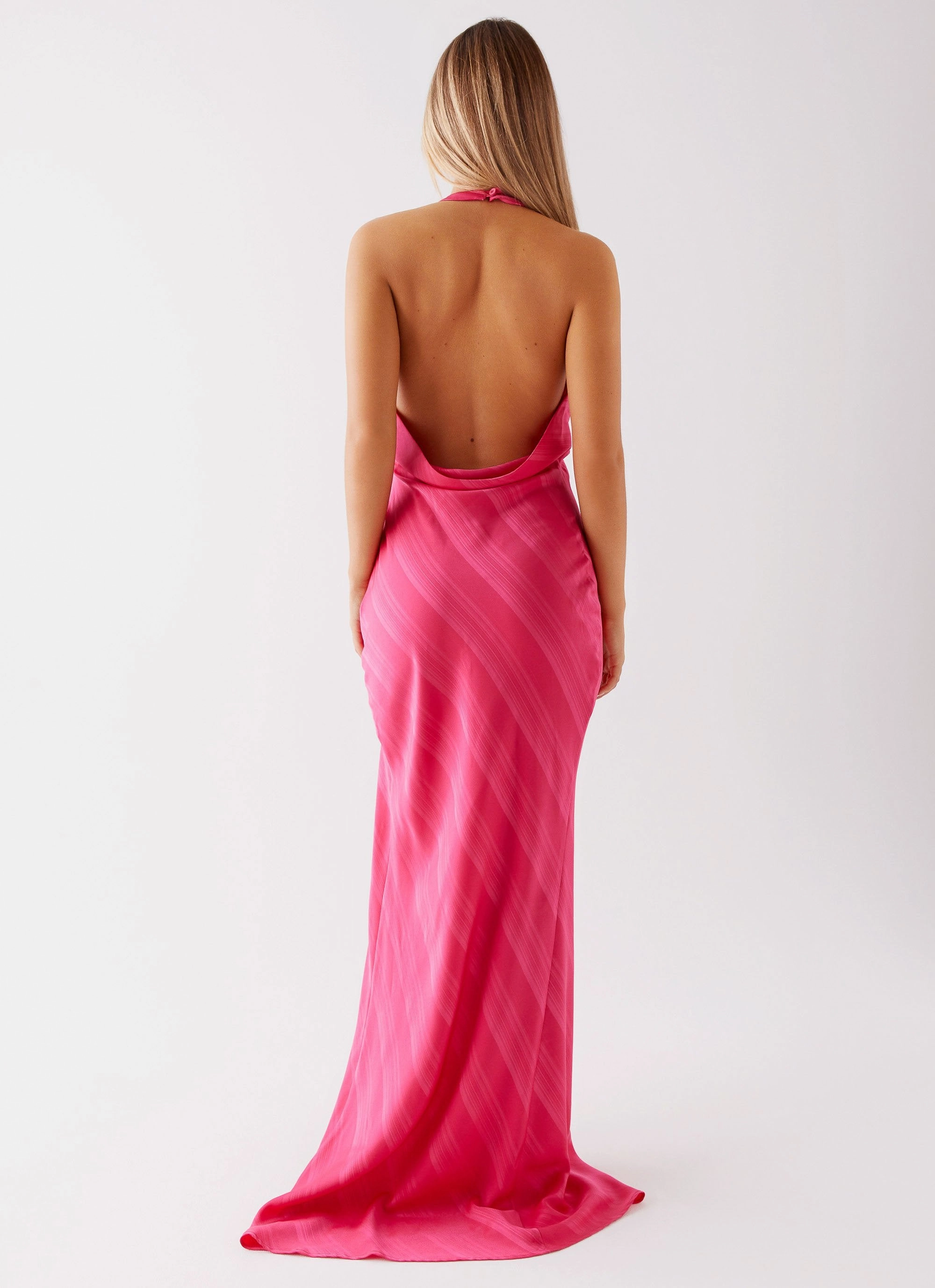 Heartbeat Maxi Dress - Pink Formal Outfit BreathableFabric