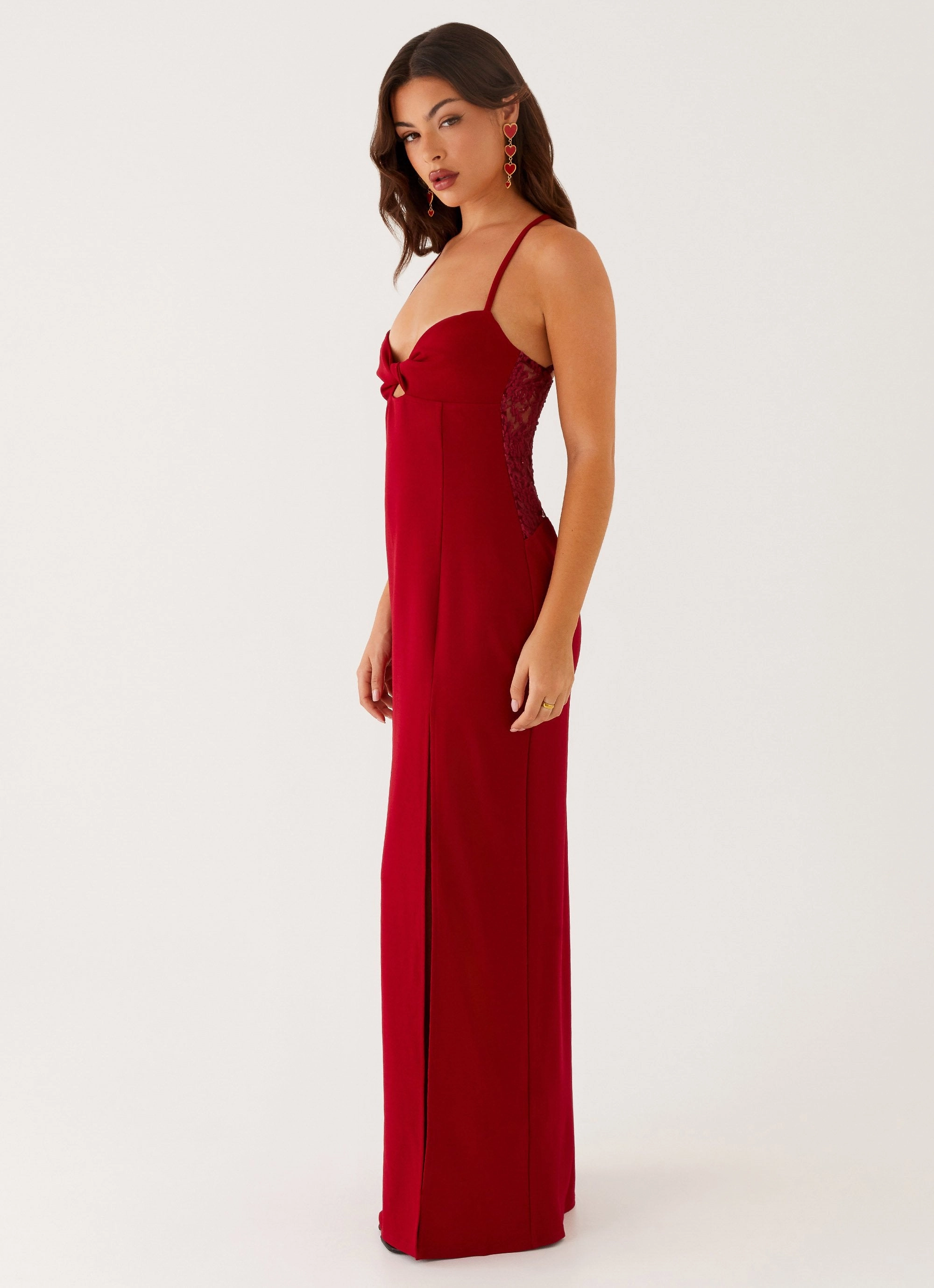 Heartbreaker Maxi Dress - Deep Red Chic Motion Bold Fashion