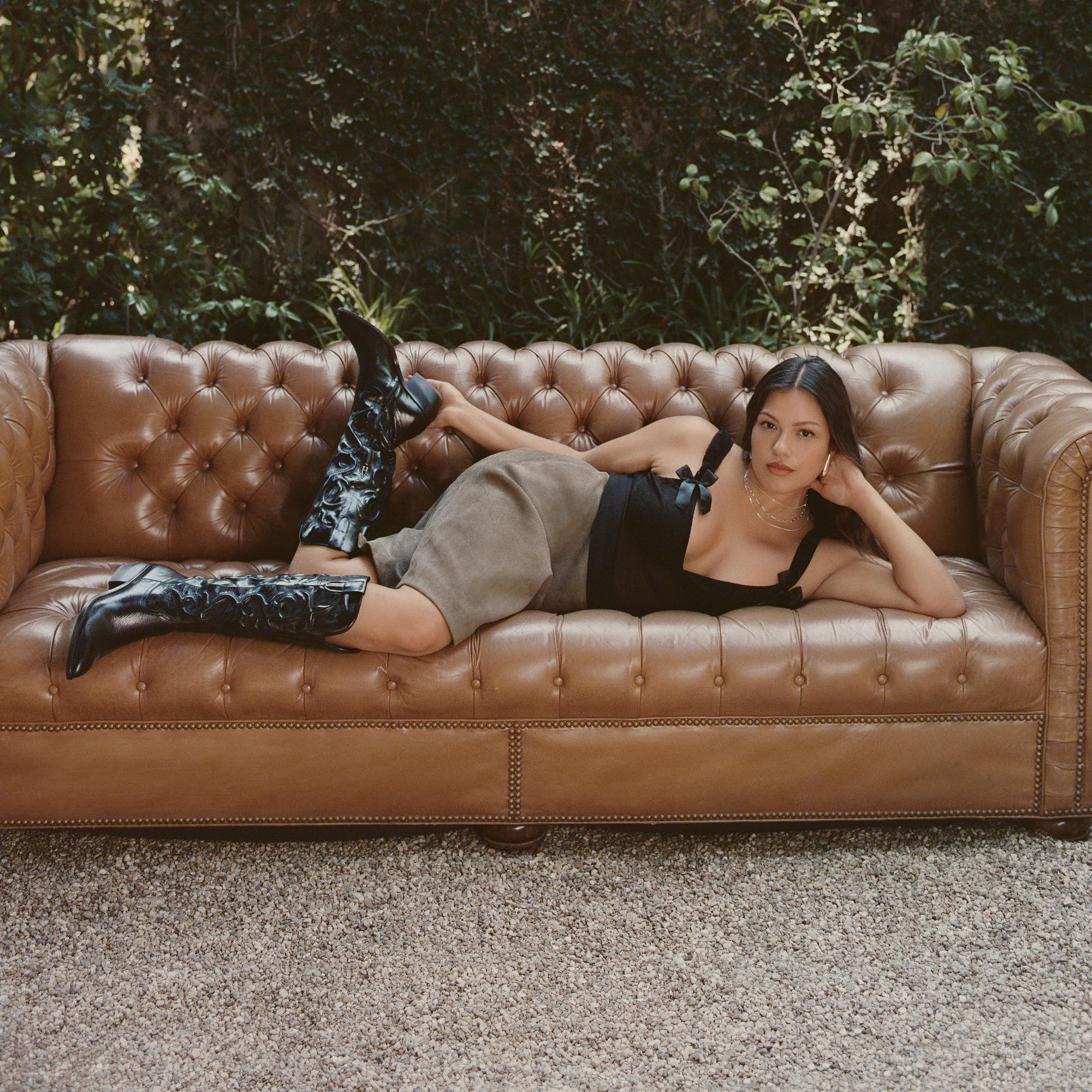 Slip Block Multi Surface MIRLA BOOTS BLACK LEATHER