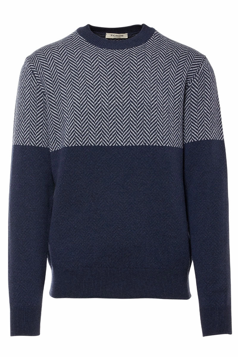 Herringbone Crew Neck Perfect Design Snuggly Feel