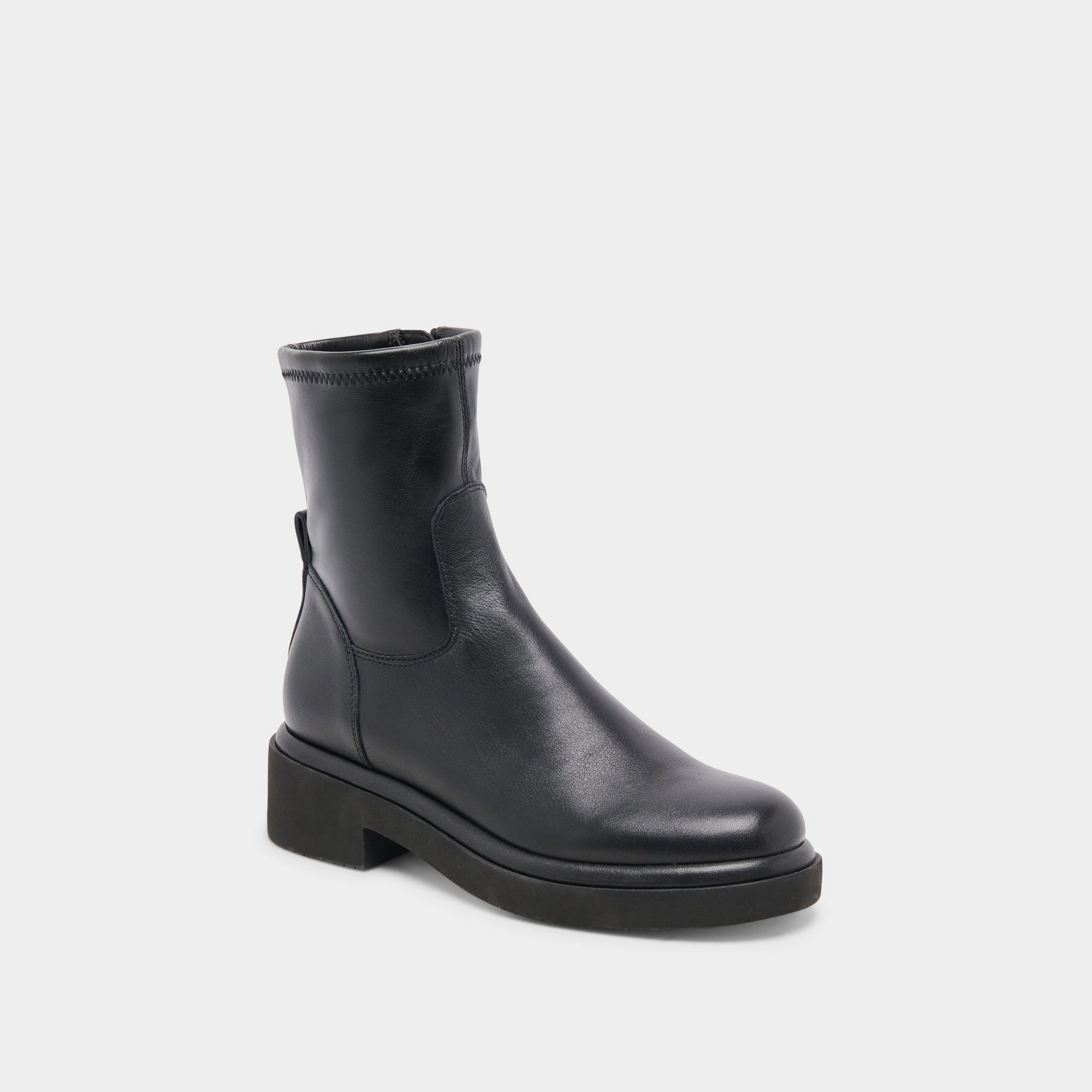 Contoured Heel Cup Rain Friendly SIMAYA H2O WIDE BOOTS BLACK LEATHER