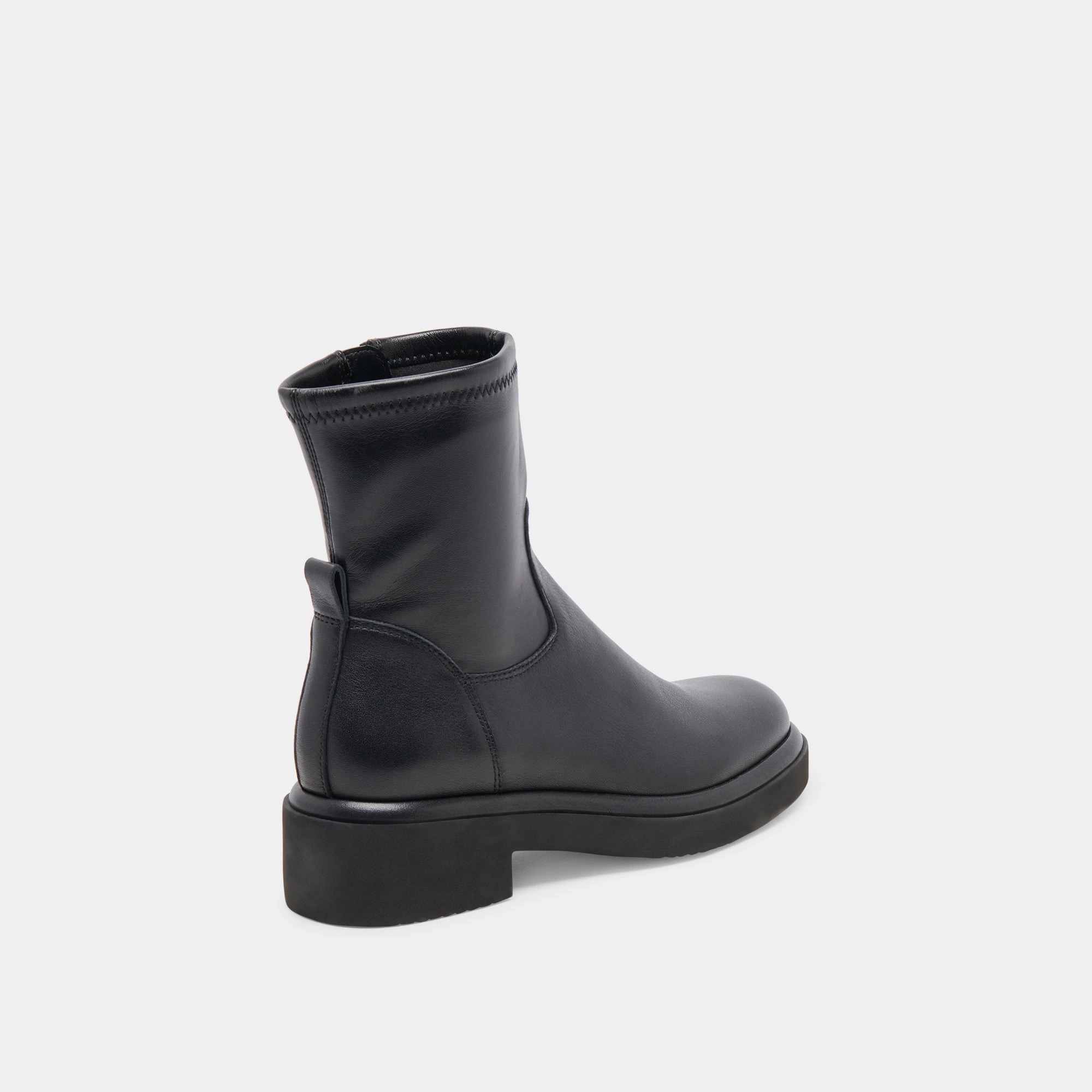 Breathable Lining Trendy Footwear SIMAYA H2O WIDE BOOTS BLACK LEATHER