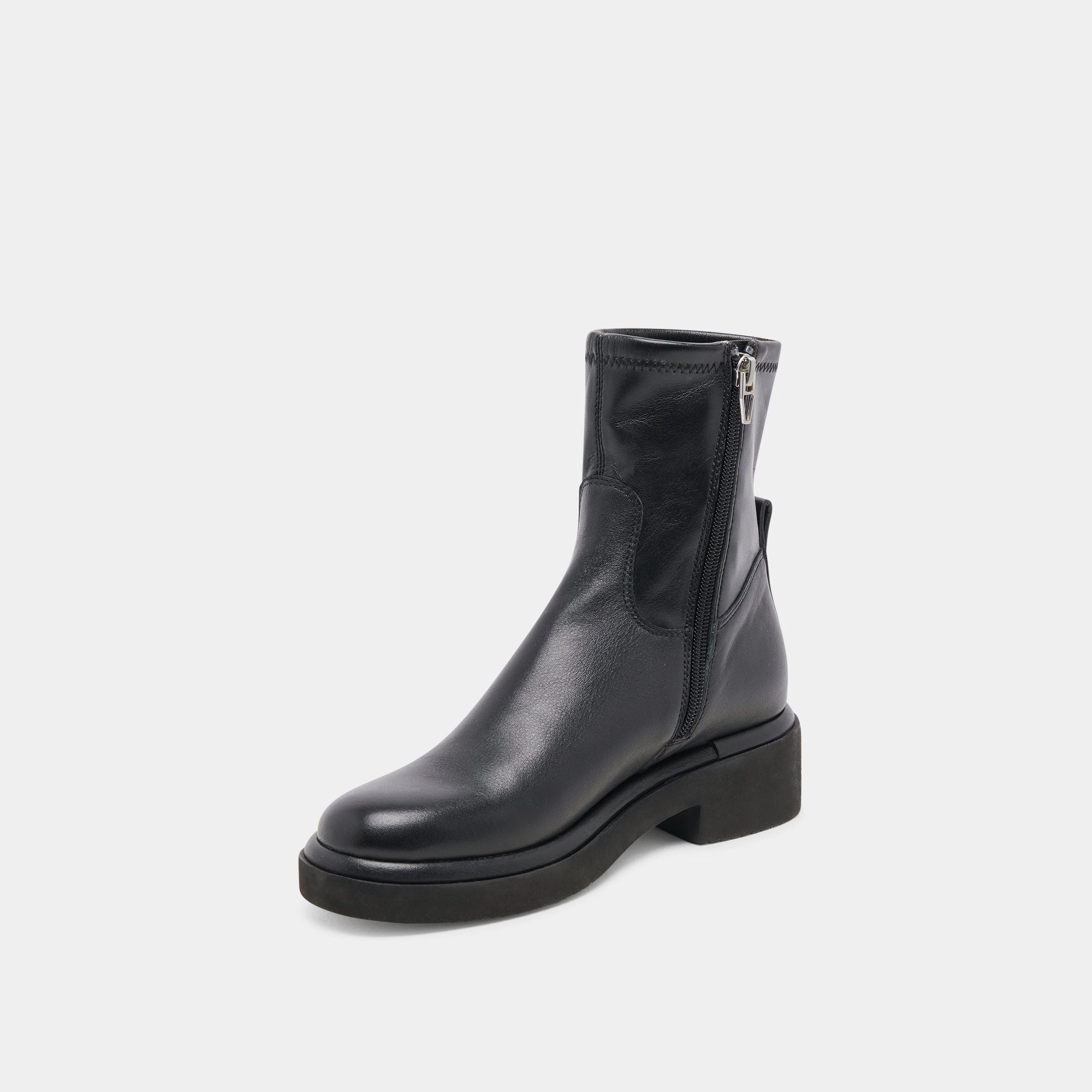 Comfortable Boots SIMAYA H2O WIDE BOOTS BLACK LEATHER