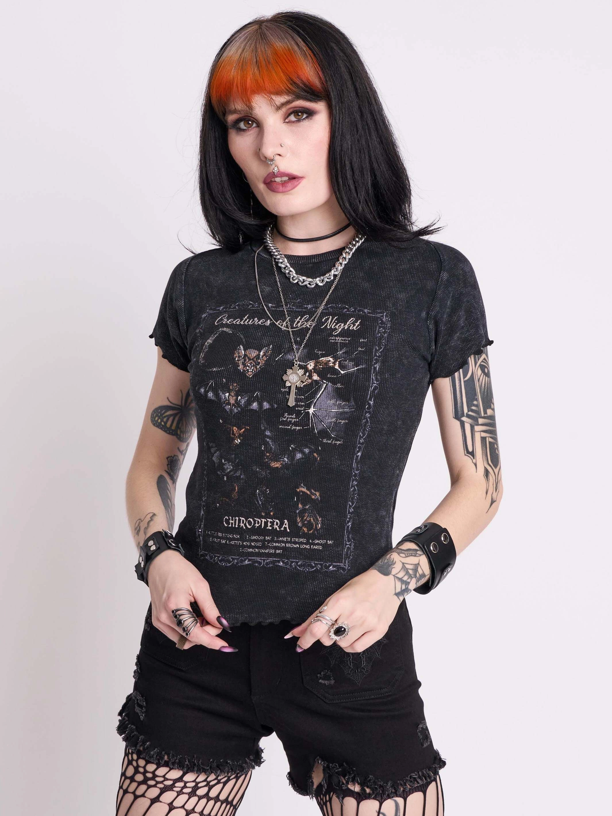 Thermoregulating Fabric Breathable Comfort Wear Bat's Anatomy Distressed Baby Tee