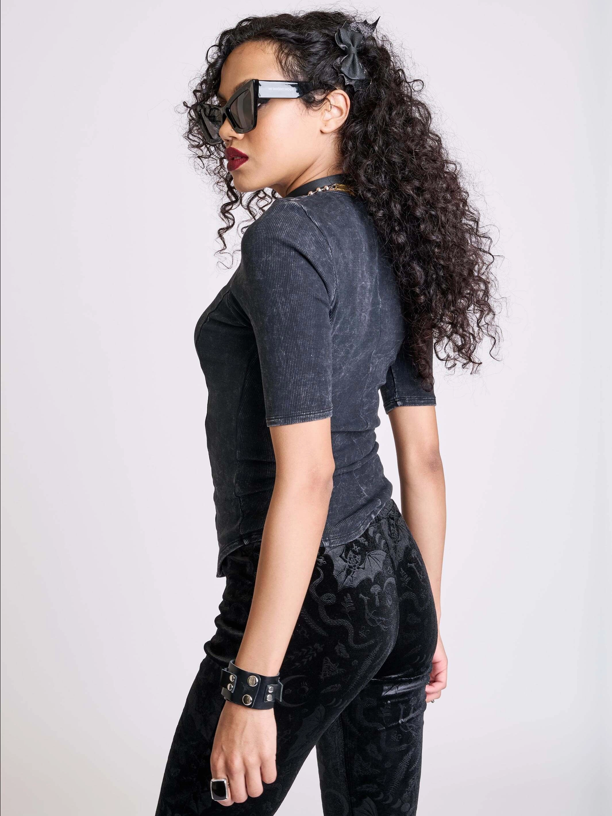 Cozy Vibes Distressed Sweetheart Top