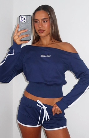 High Roller Shorts Navy snap closure cardigan