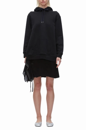 Tailored Layers Feminine Charm Hoodie Combo Dress